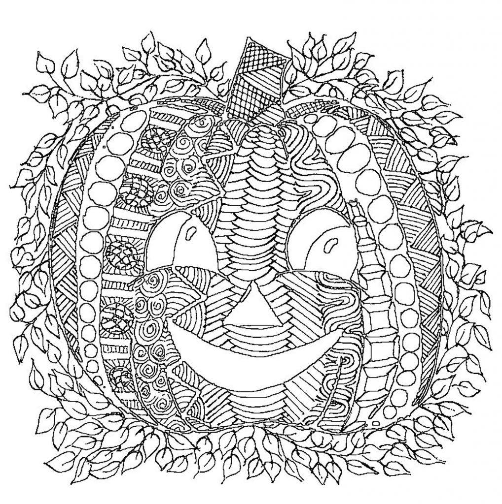 Halloween Pumpkin Pattern Coloring Page