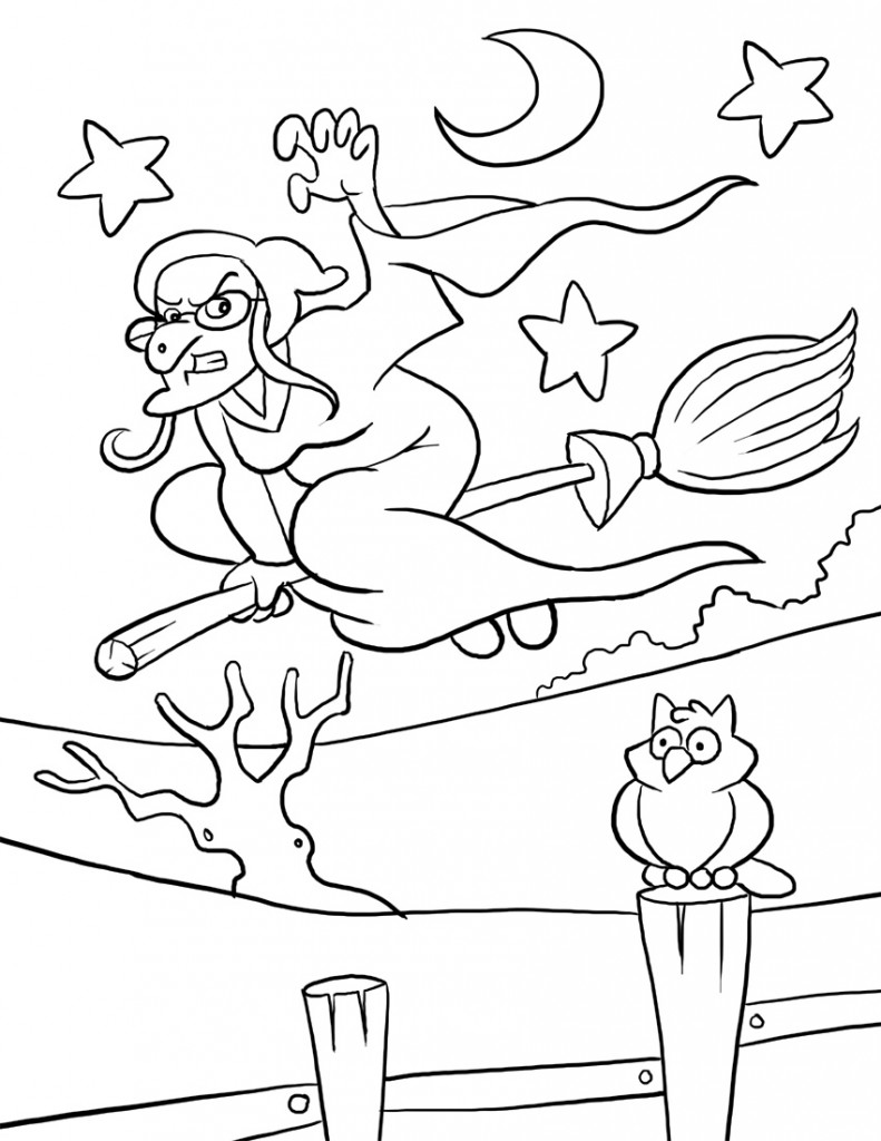 Halloween Witch Coloring Pages