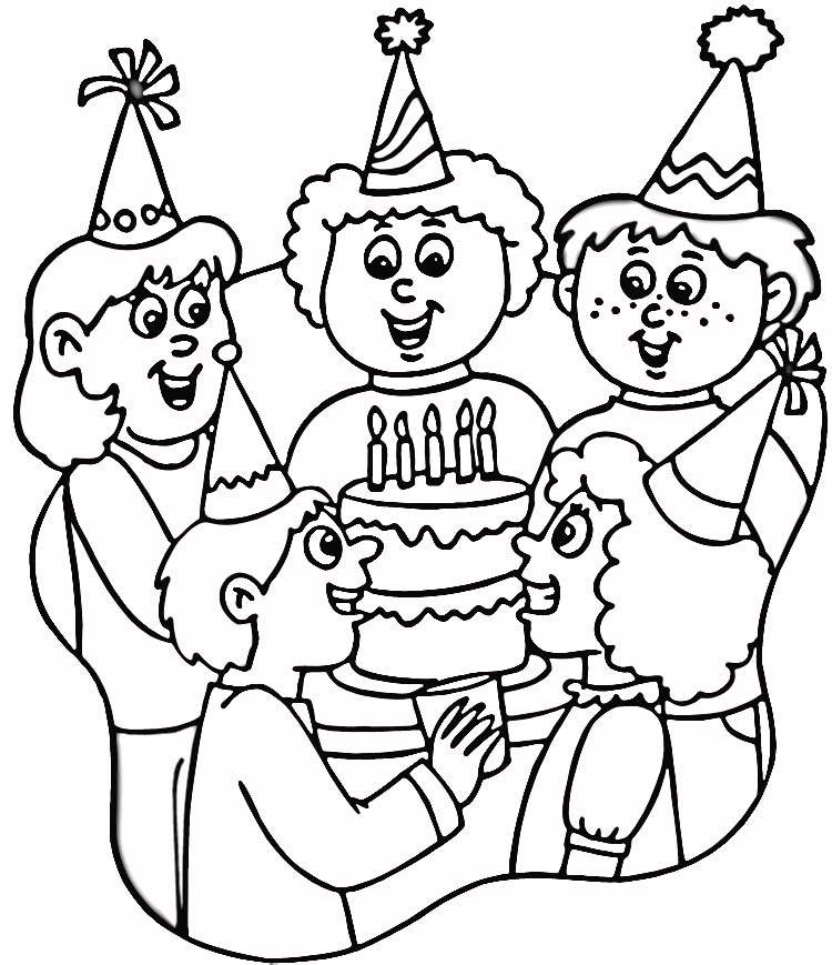 Birthday Coloring Pages For Children 2