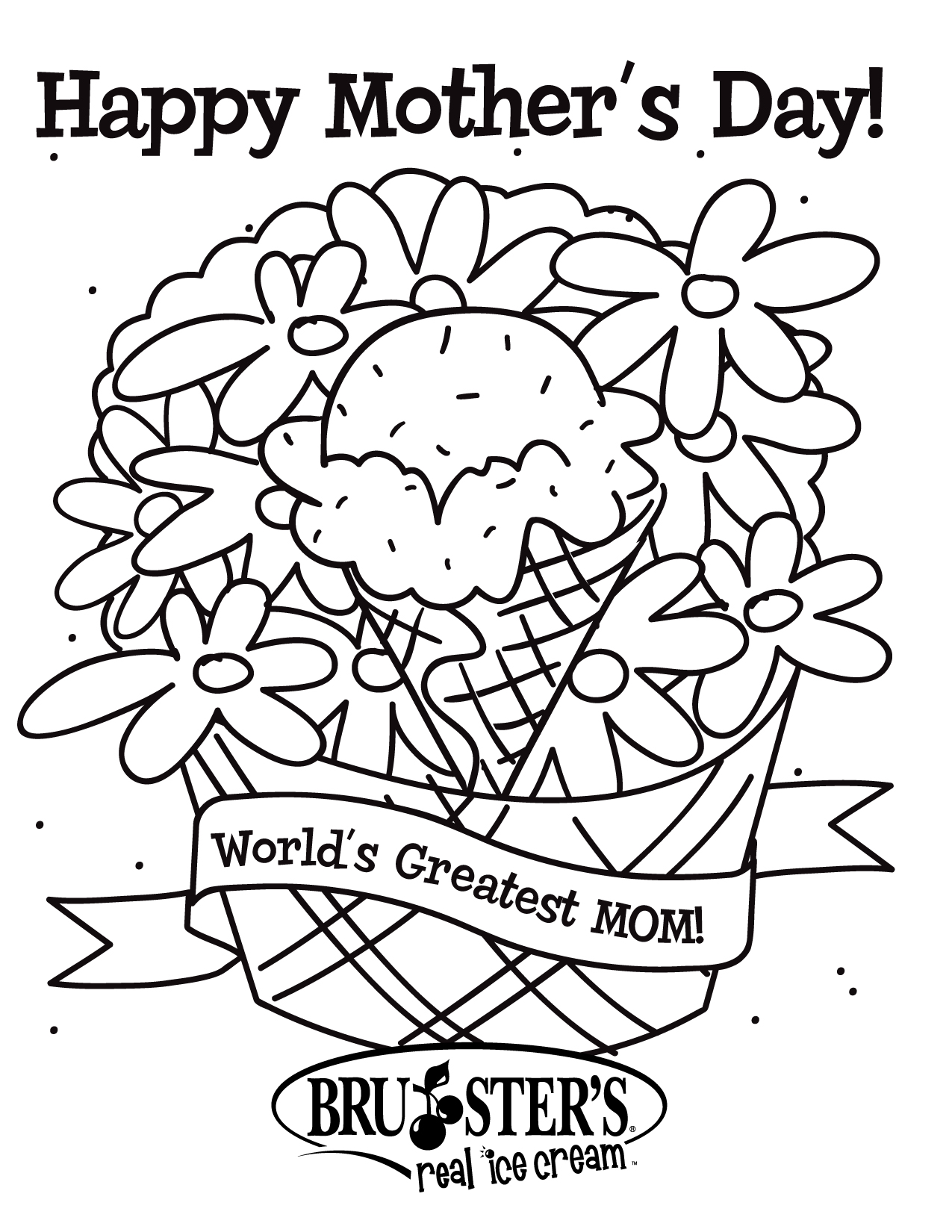 Free Printable Mothers Day Coloring Card