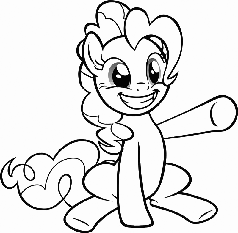 Happy My Little Pony Coloring Page