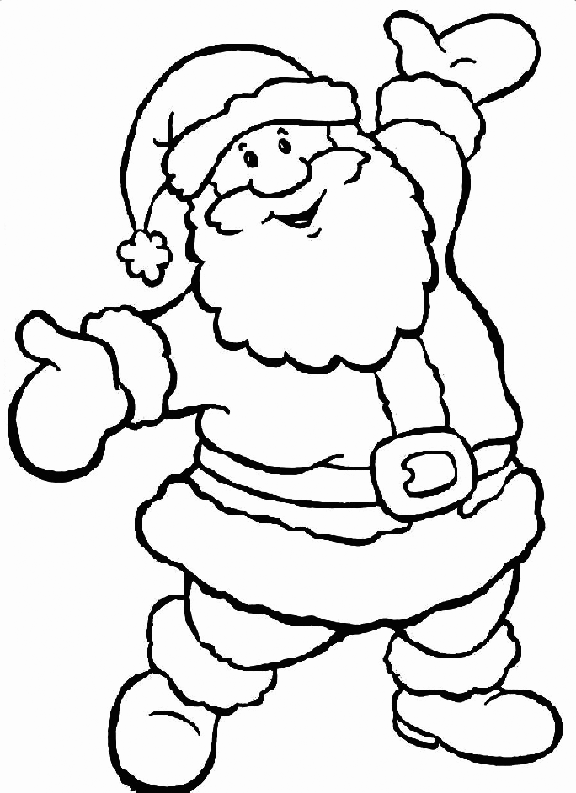 Happy Santa Coloring Page