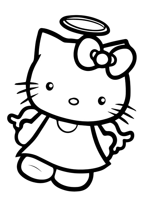 Hello Kitty Angel Coloring Page