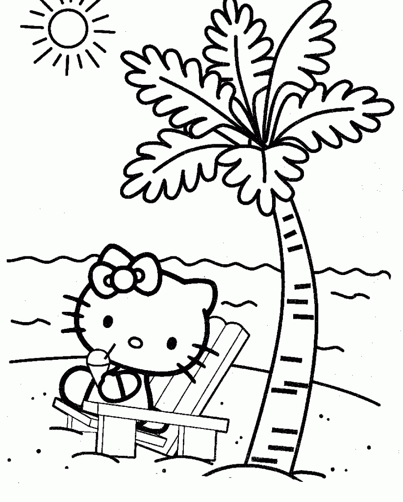 Hello Kitty Coloring Pages For Kids