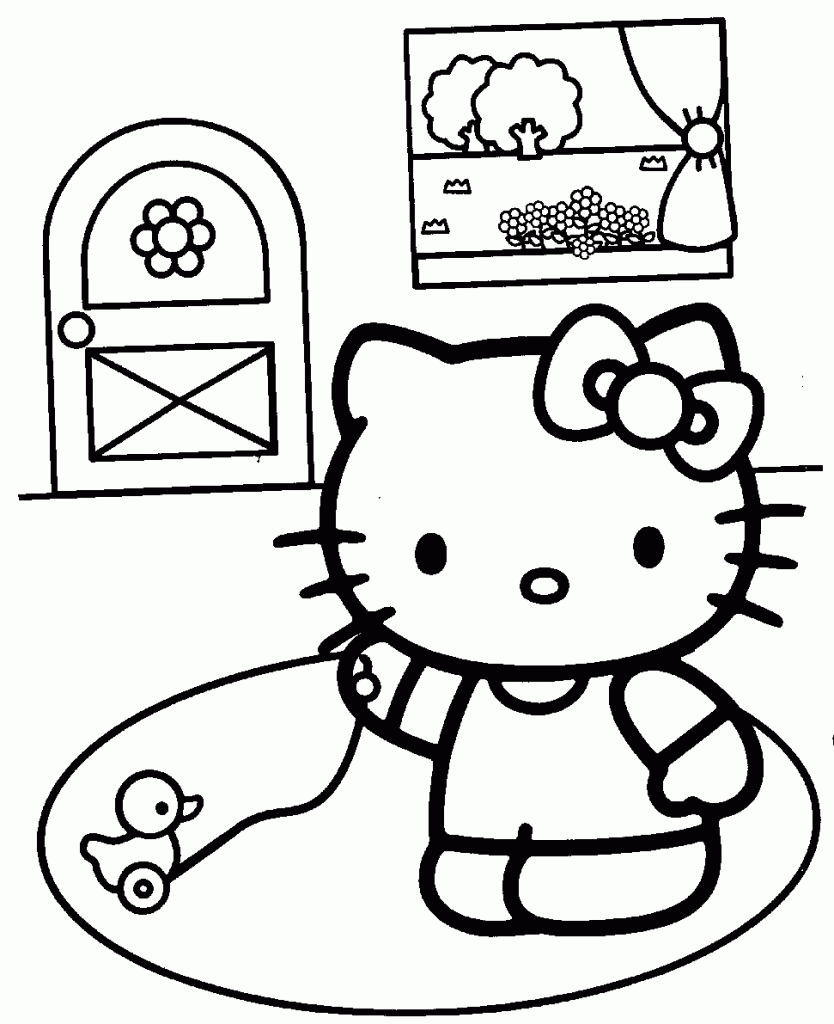 Hello Kitty Coloring Pages Free Online