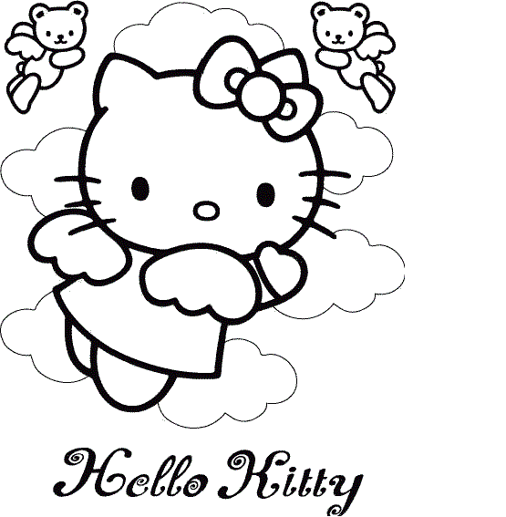 Hello Kitty Easter Coloring Pages