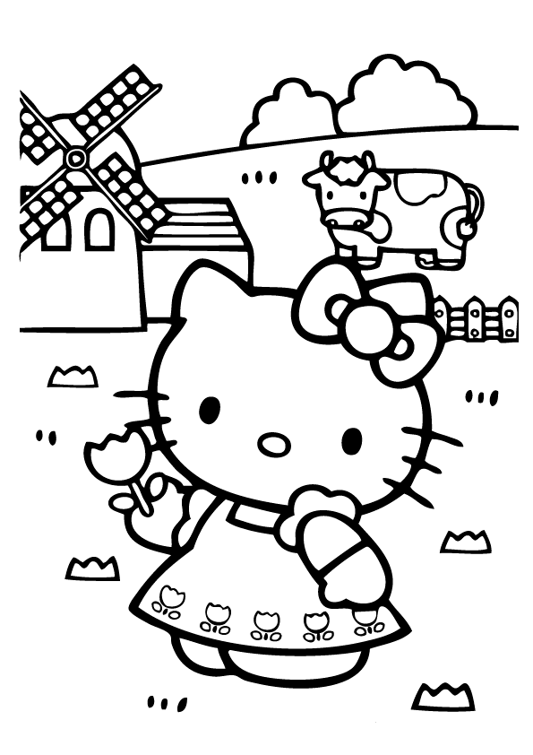 17 Gambar Kartun Hello Kitty Tanpa Warna Miki Kartun