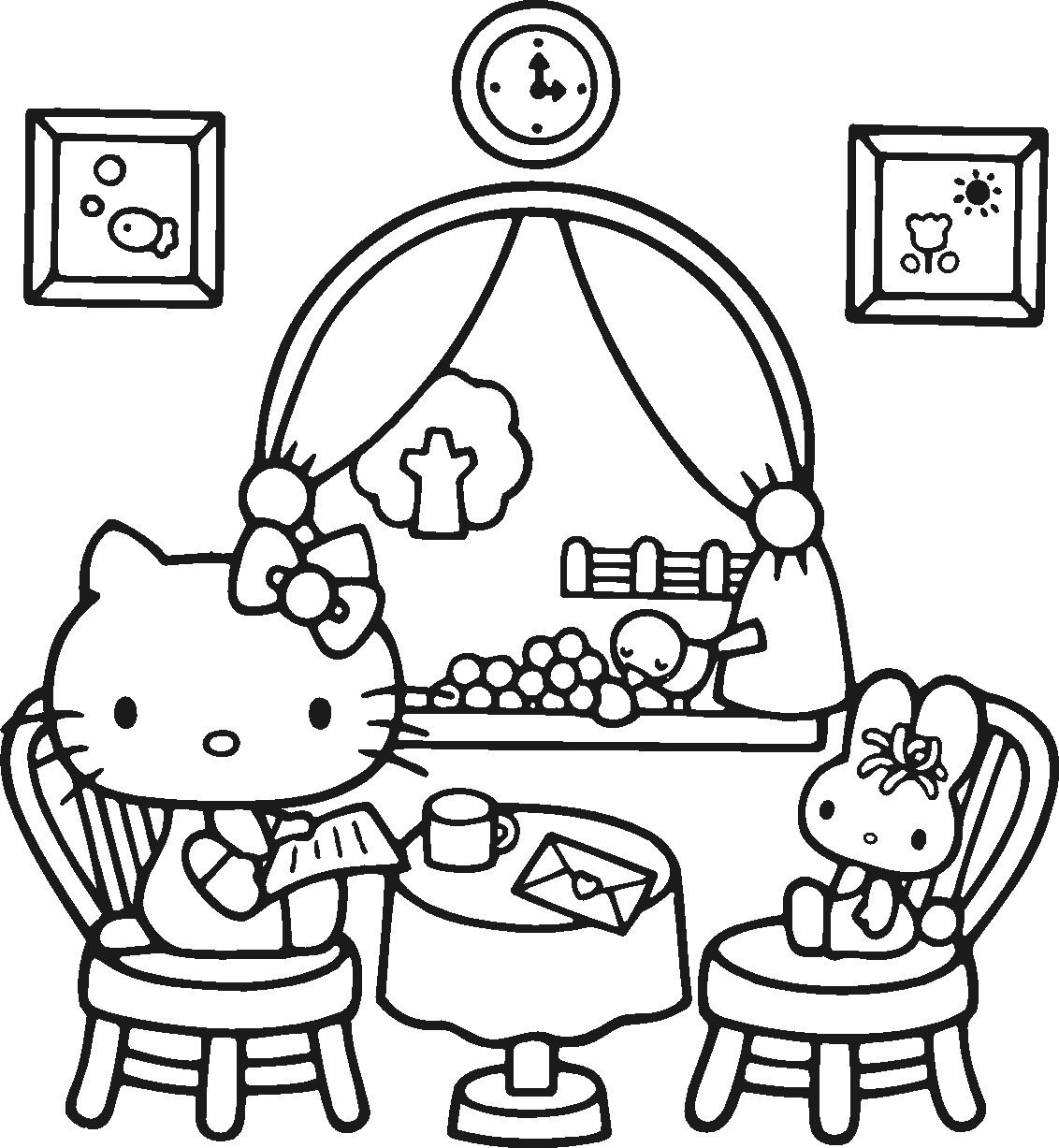 Hello kitty colouring pages, Hello kitty coloring, Kitty coloring