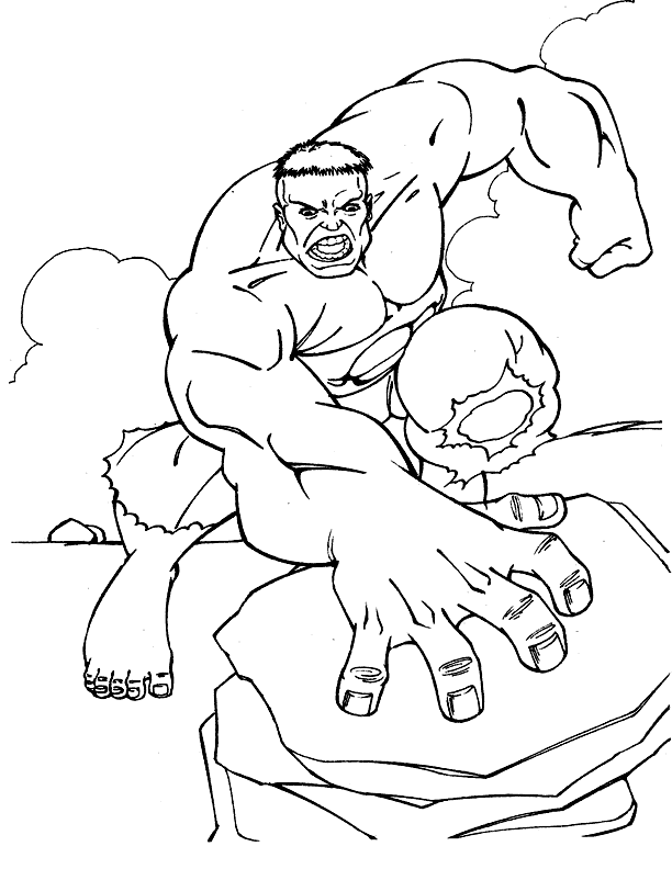 free printable hulk coloring pages for kids