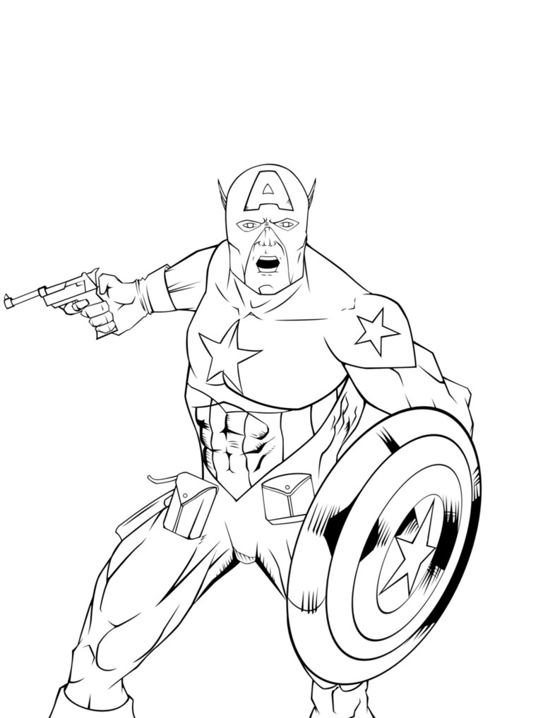 Free Printable Captain America Coloring Pages For Kids