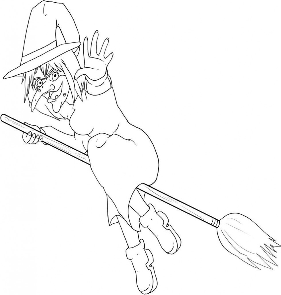 Image of Witch Coloring Pages