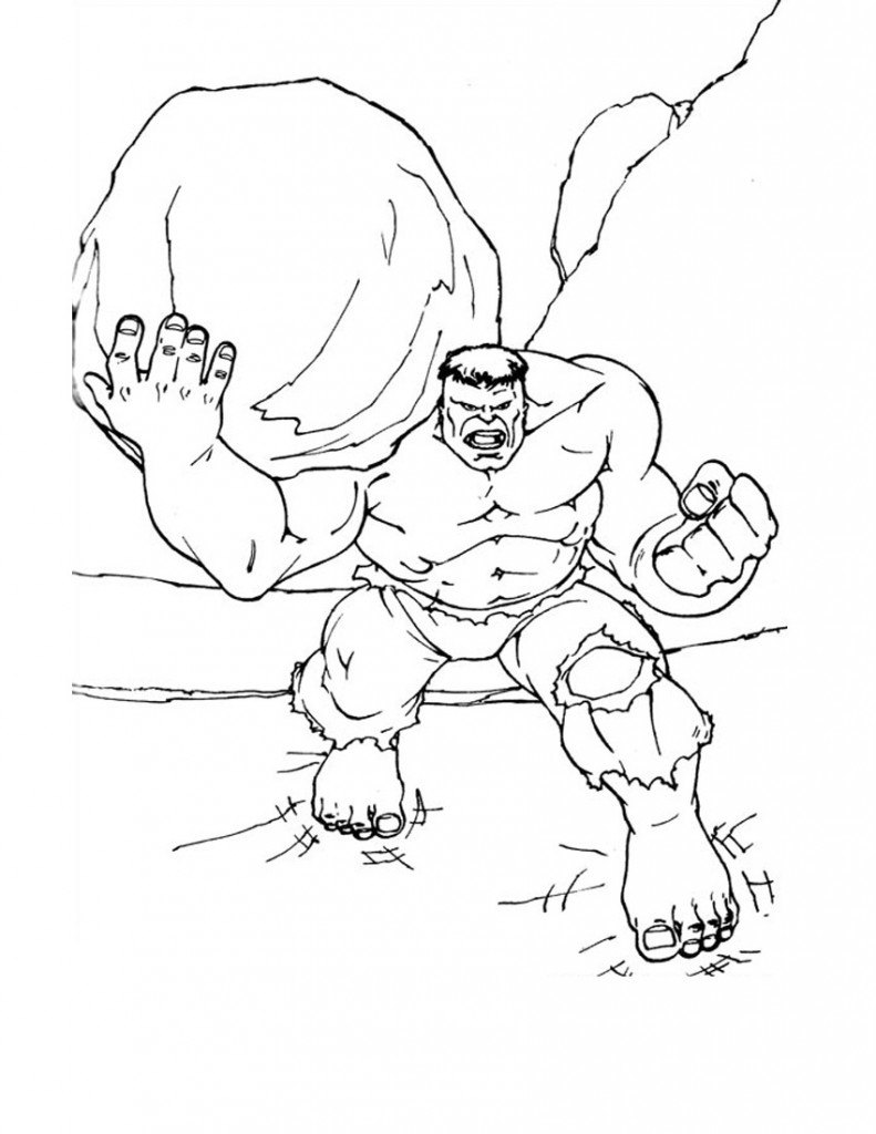 Free Printable Hulk Coloring Pages For Kids