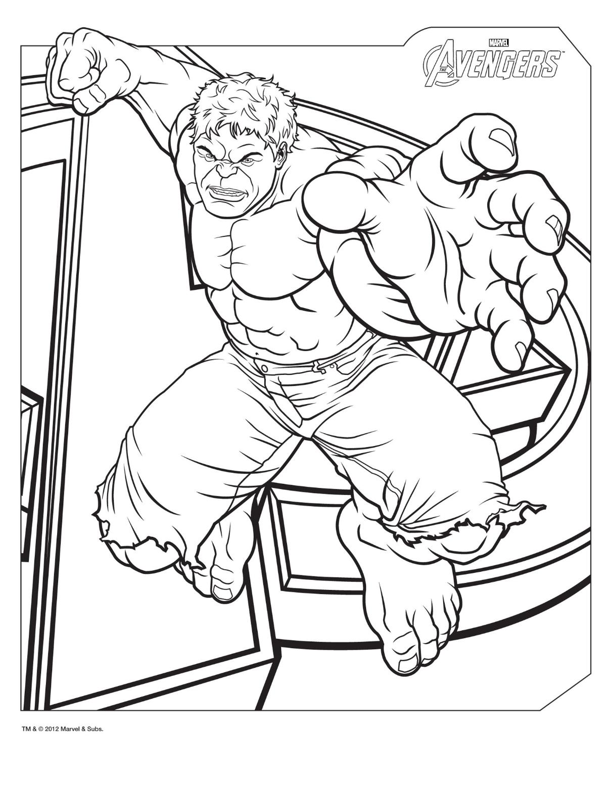 Free Printable Hulk Coloring Pages For Kids