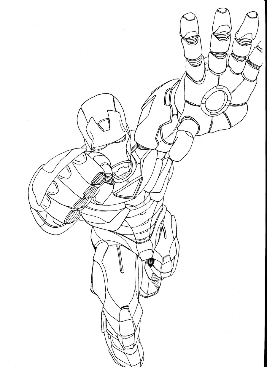 Iron Man Coloring Page Printable 271 SVG Design FIle