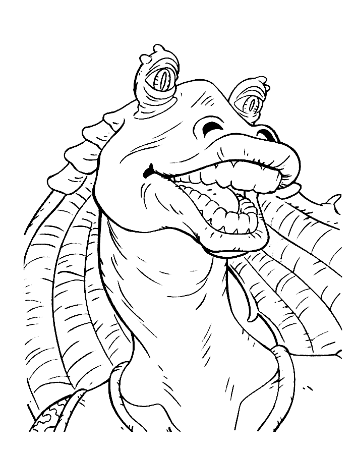 Jar Jar Star Wars Coloring Page