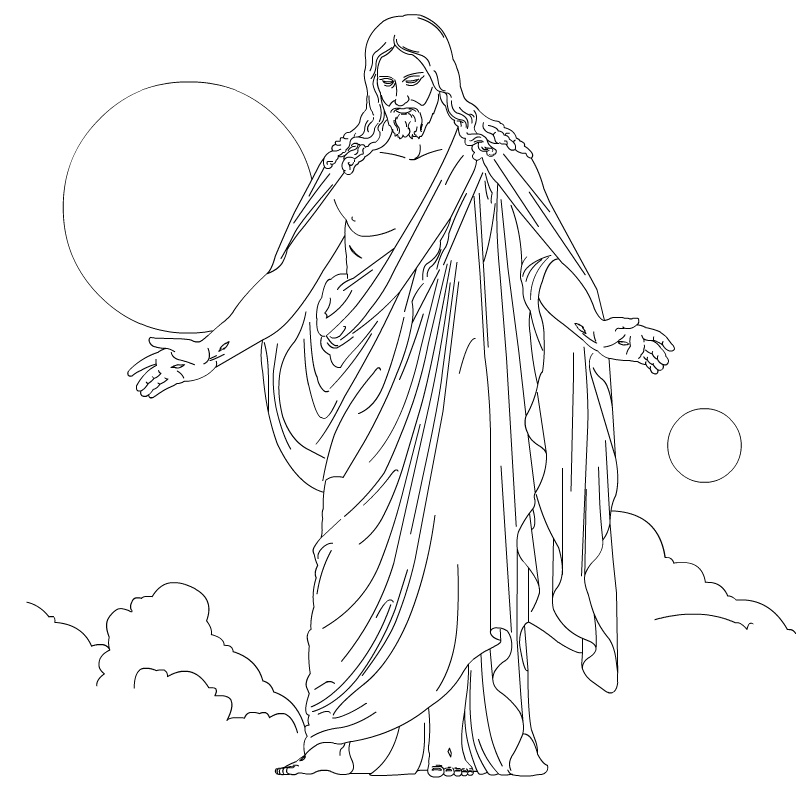 ascension coloring pages of jesus