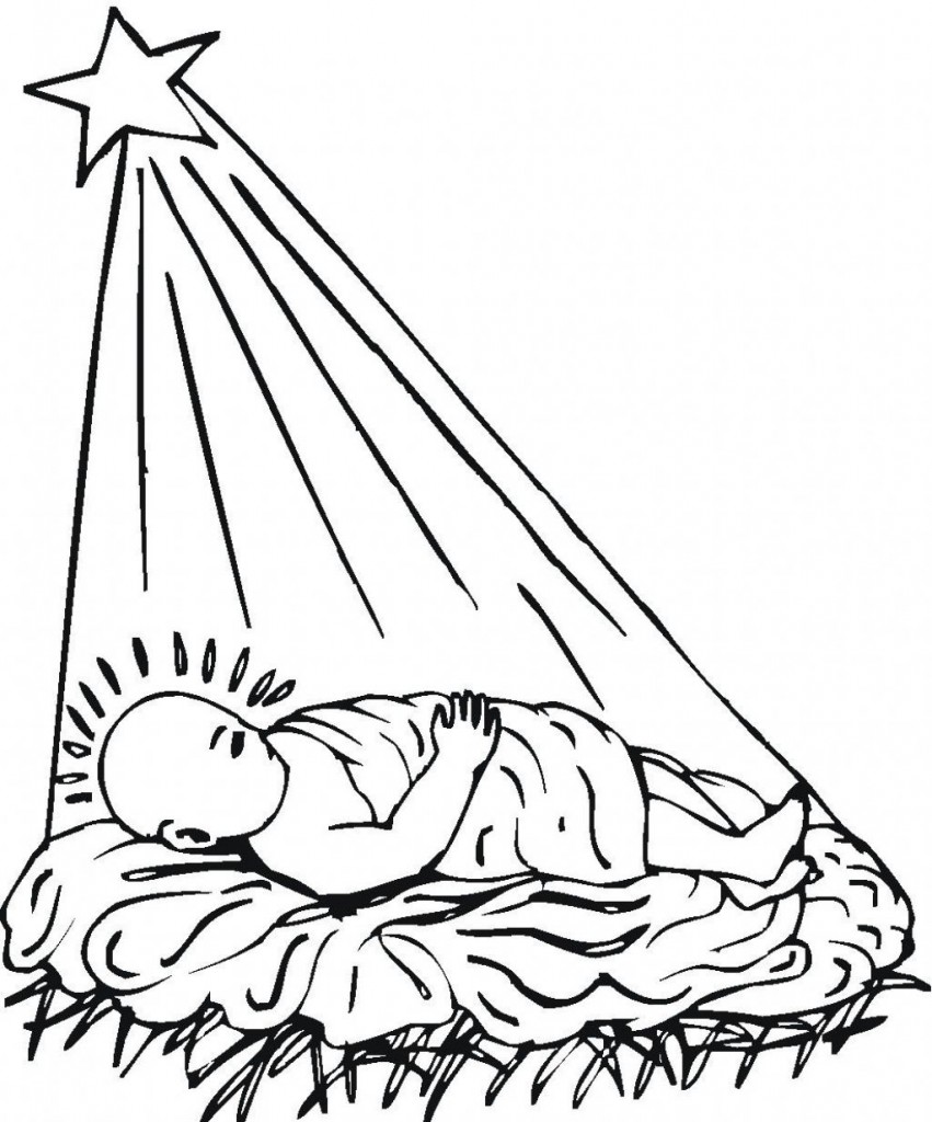 Jesus is Born Coloring Page