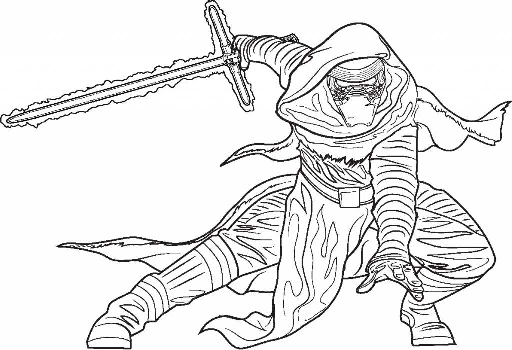 Kylo Ren Star Wars Coloring Pages