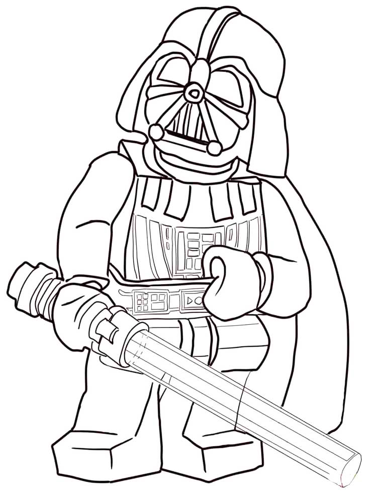 Lego Vader Star Wars Coloring Page