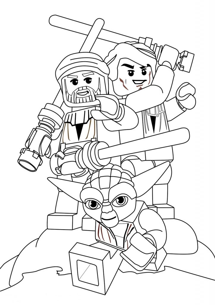 Lego Yoda - Star Wars Coloring Pages