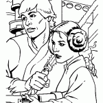Luke and Leia - Star Wars Coloring Pages