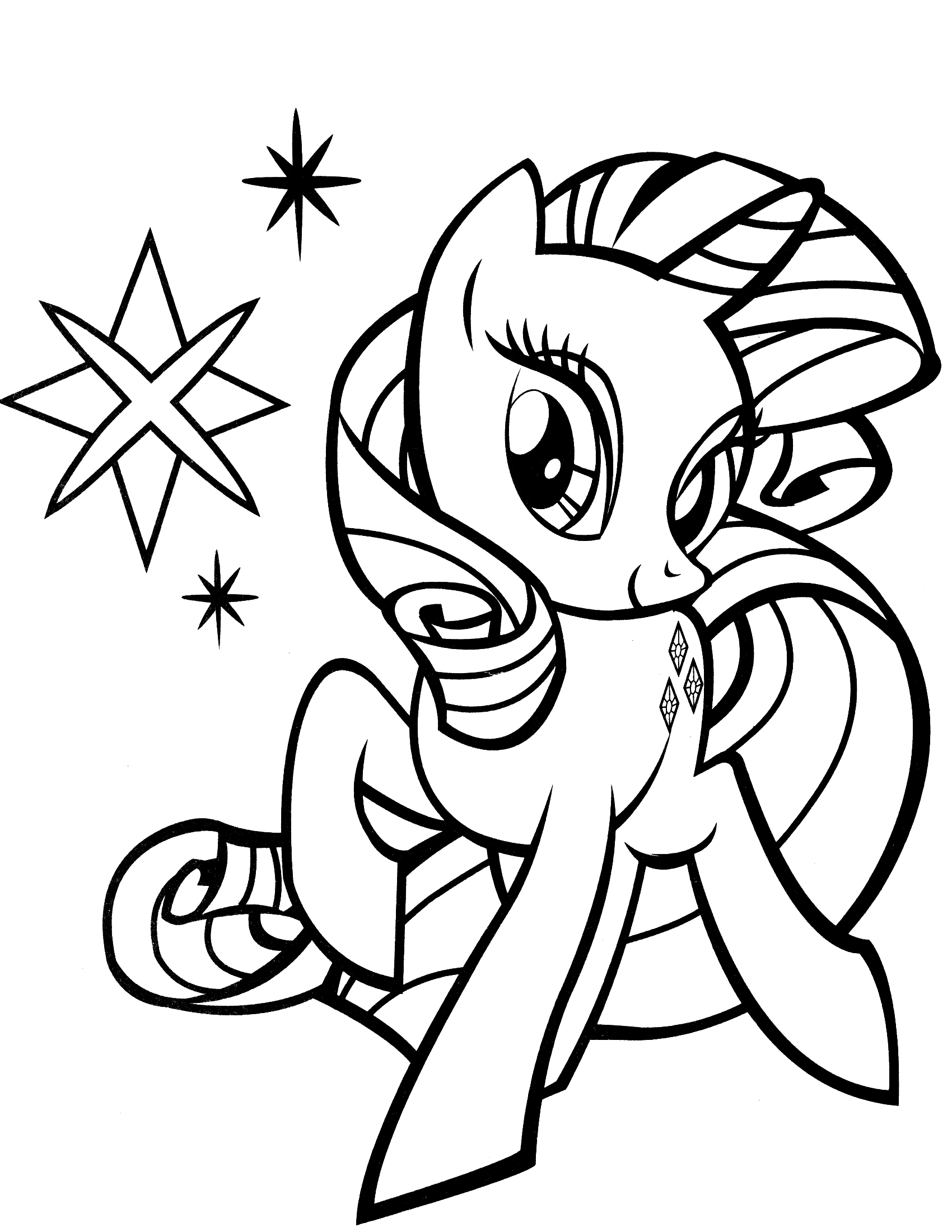 Mlp And Stars Coloring Page