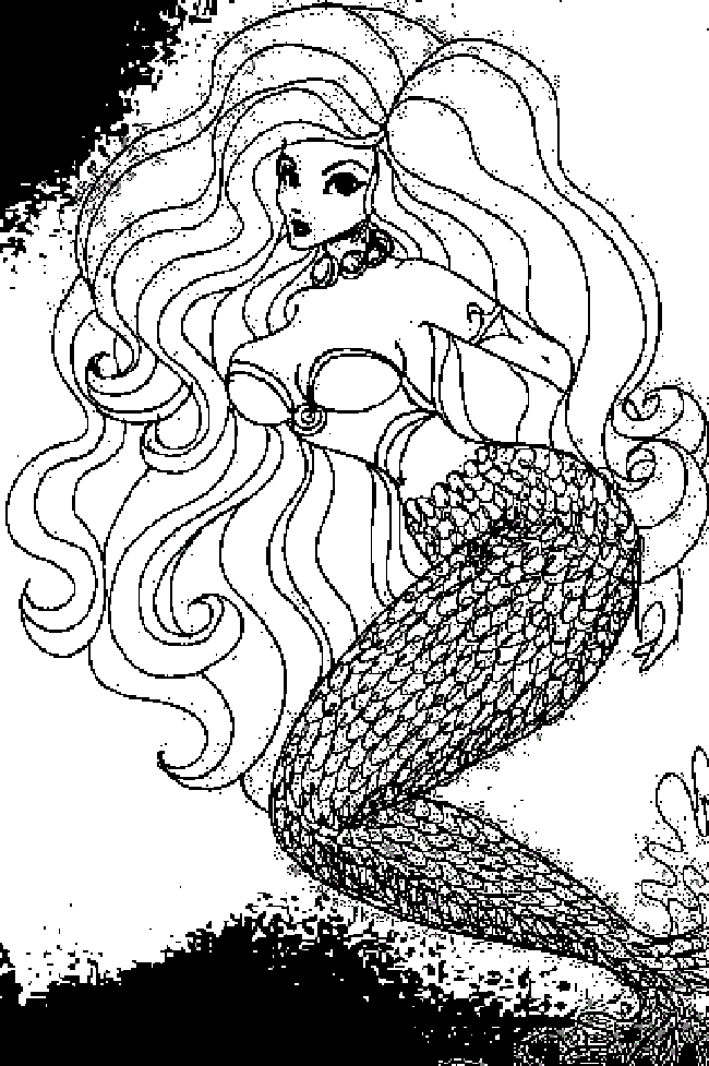 Mermaid Coloring Pages For Girls