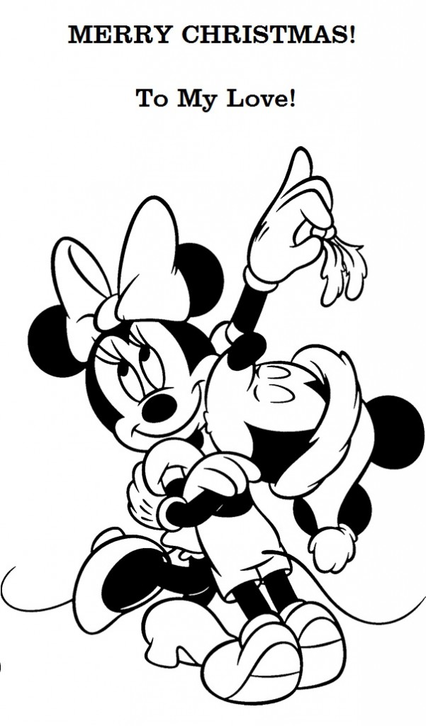 Mickey and Minnie Mouse Coloring Page