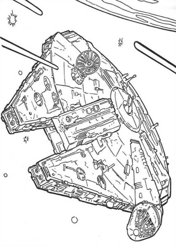Millenium Falcon - Star Wars Coloring Pages