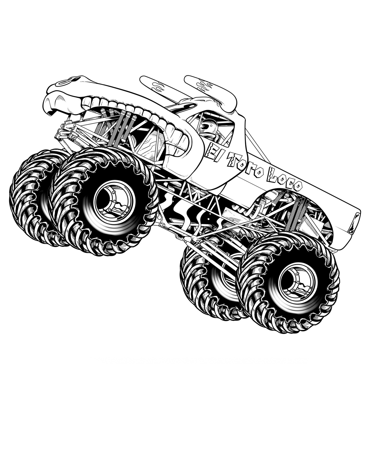 Free Printable Monster Truck Coloring Pages For Kids Free Printable Monster Truck Coloring Pages For Kids