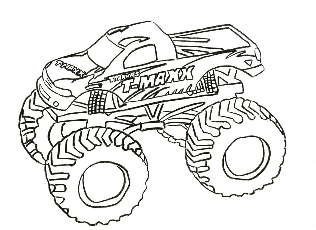 free printable monster truck coloring pages for kids