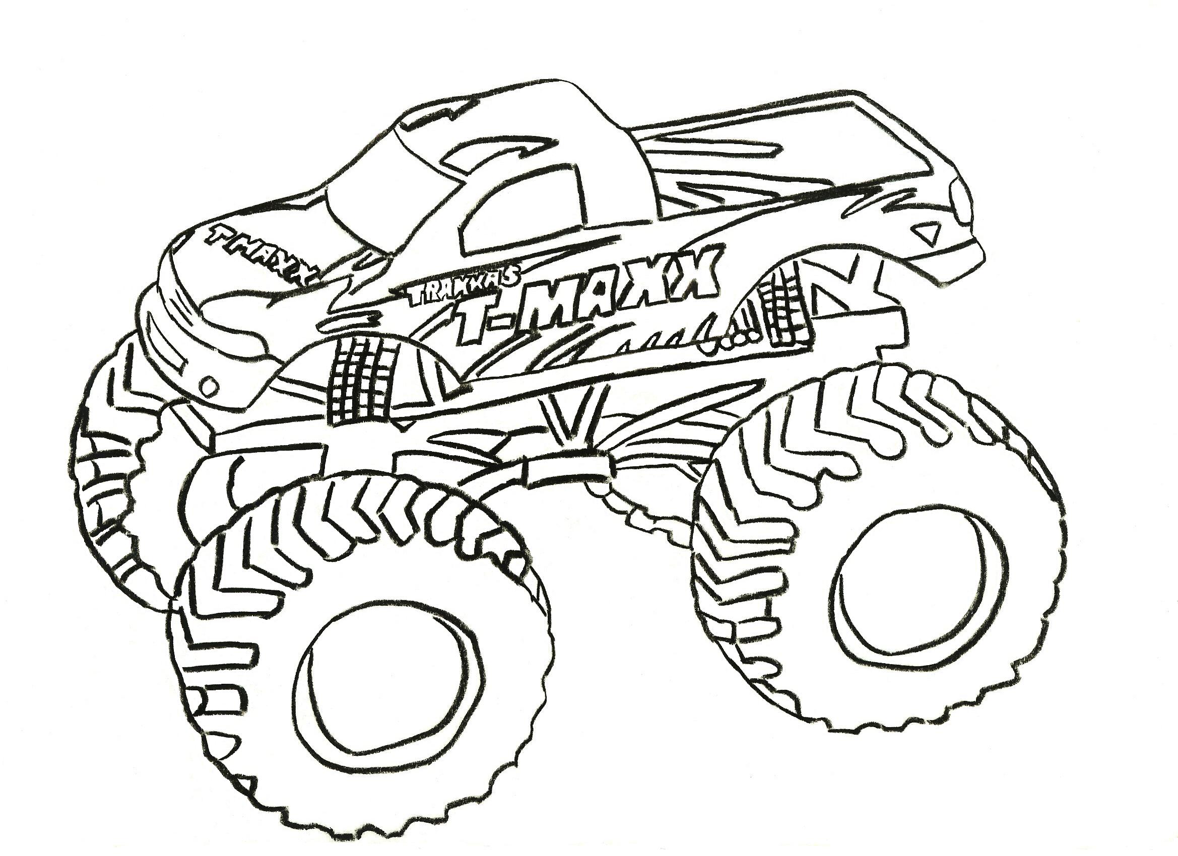 Free Monster Truck Coloring Pages for Kids - Happy Toddler Playtime