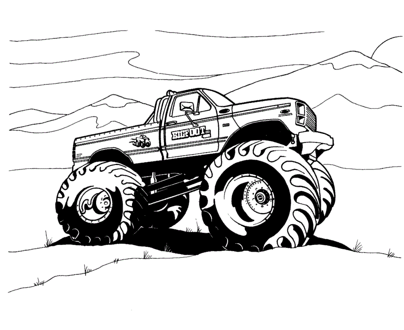 Download Free Printable Monster Truck Coloring Pages For Kids