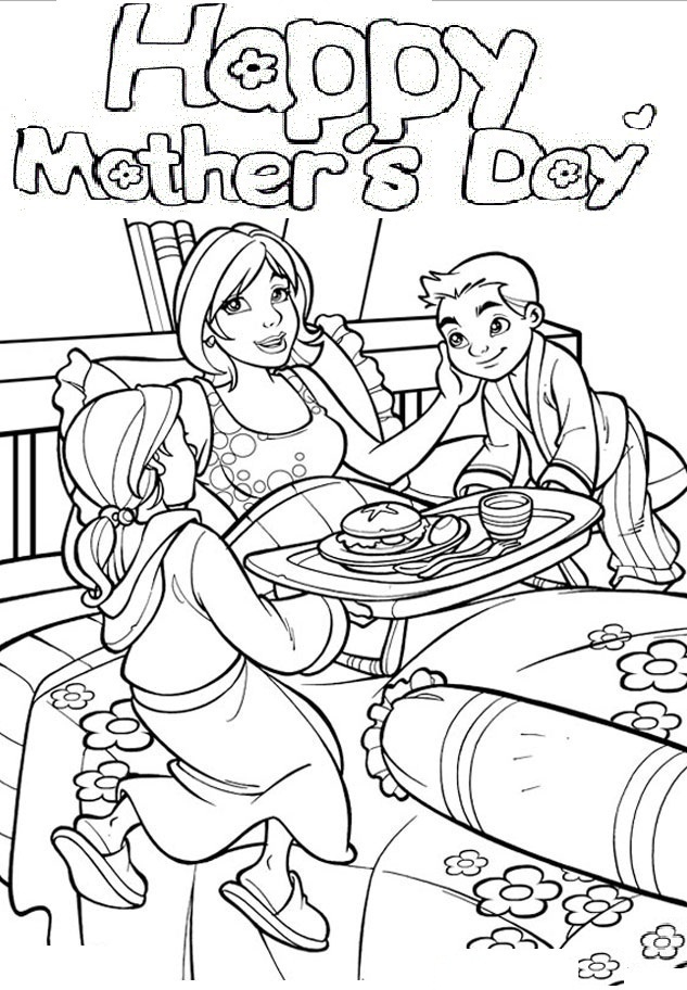 Mothers Day Coloring Pages.