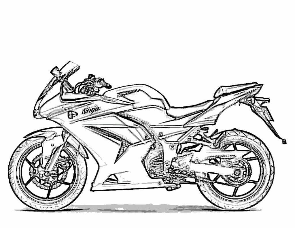 Motorcycle Coloring Page