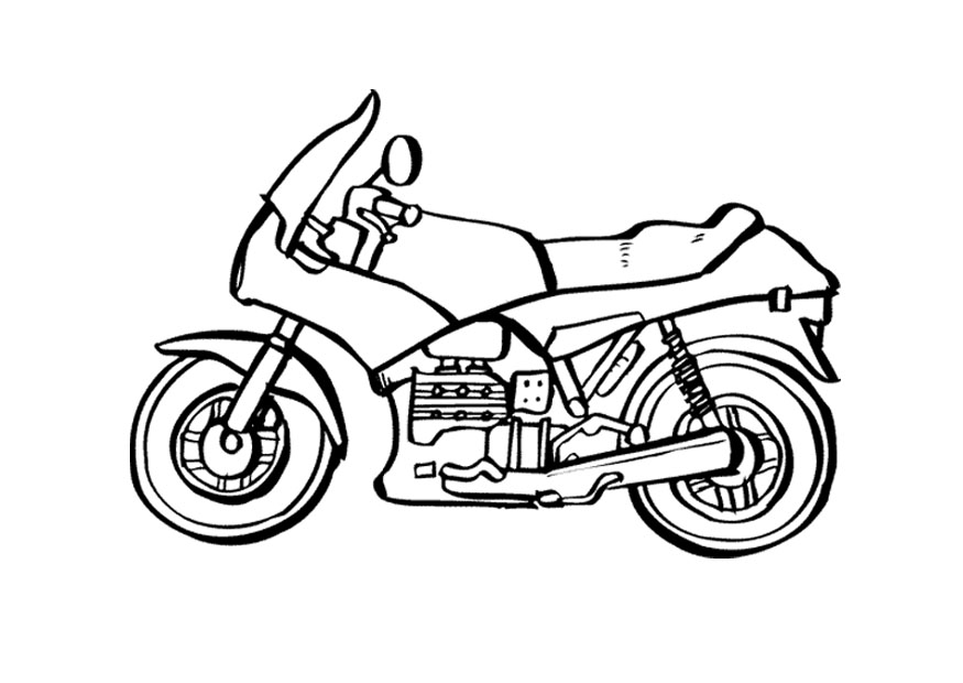 Coloring page - Motocicleta é sempre popular