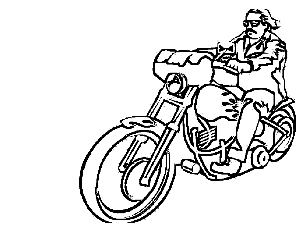 Motorcycle Coloring Page Images