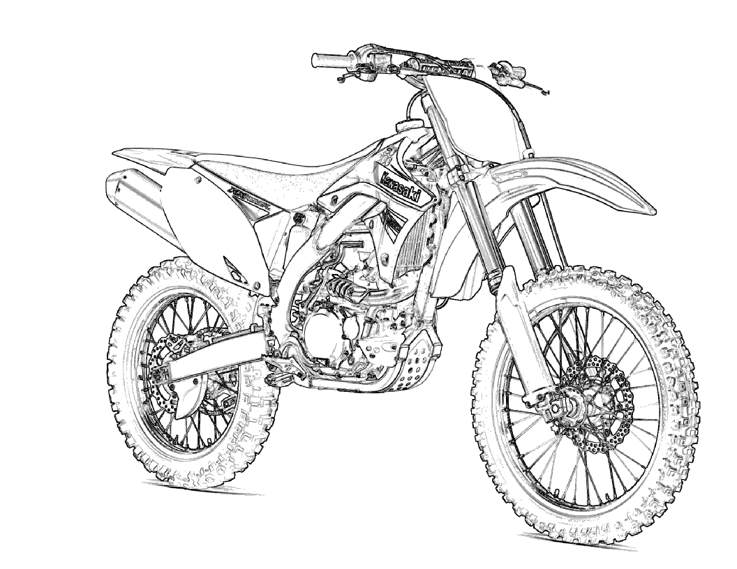 Coloring page - Reparação da motocicleta é difícil