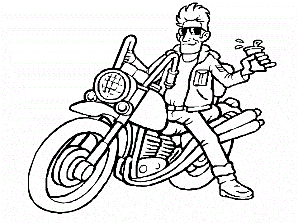 motorcycle coloring pages