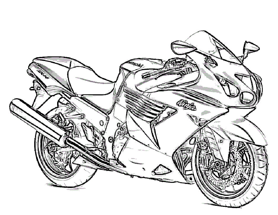 Free Printable Motorcycle Coloring Pages For Kids