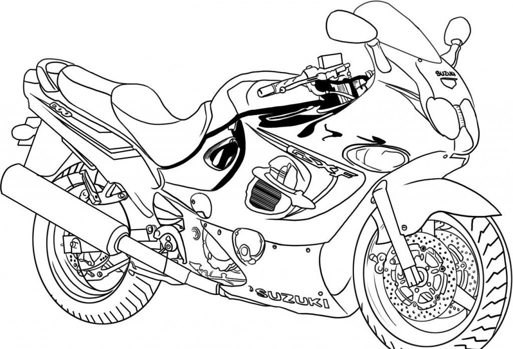 Motorcycle Printable Coloring Pages