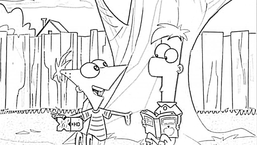 Phineas and Ferb Coloring Book Pages