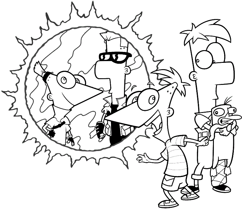 Phineas and Ferb Coloring Page