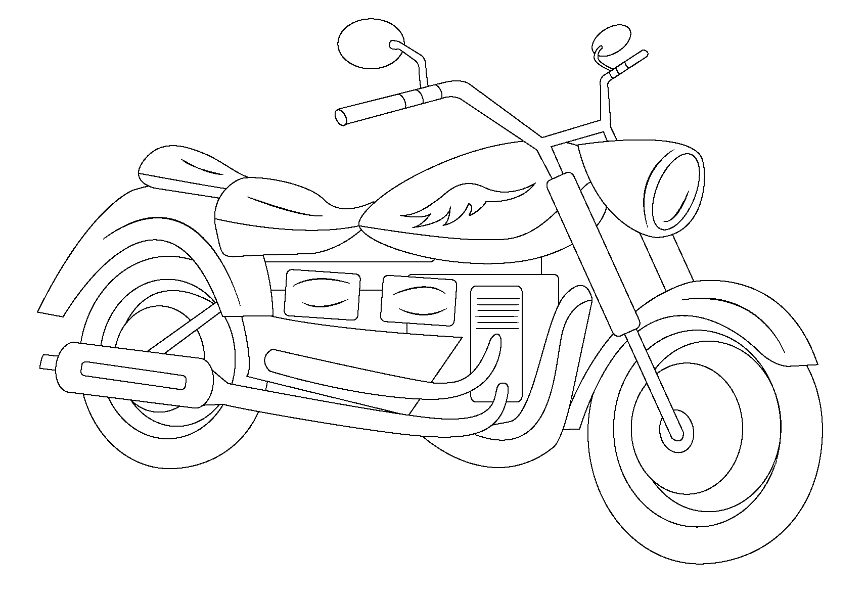 Motorcycle Coloring Pages - Free Printable Coloring Pages for Kids