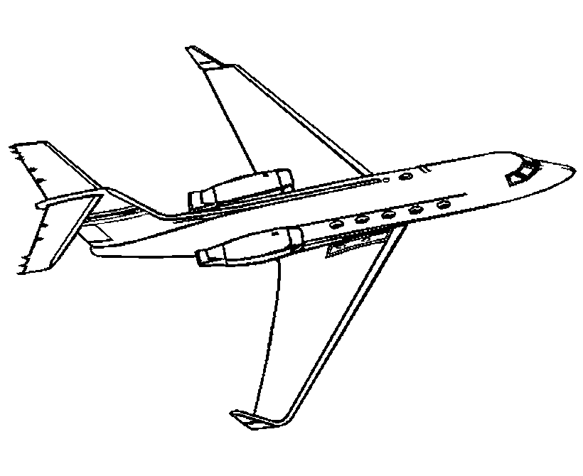 Picture of Airplane Coloring Page