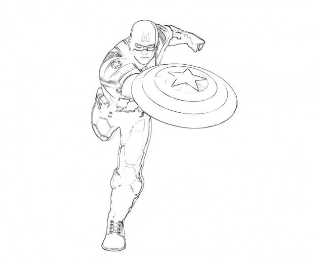 Free Printable Captain America Coloring Pages For Kids