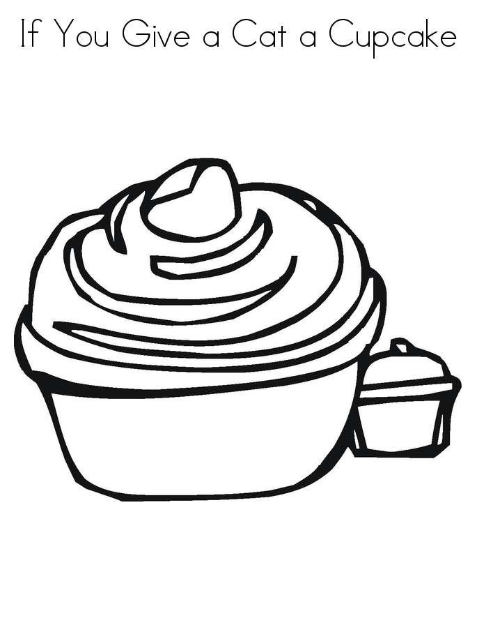 Pictures of Cupcake Coloring Pages
