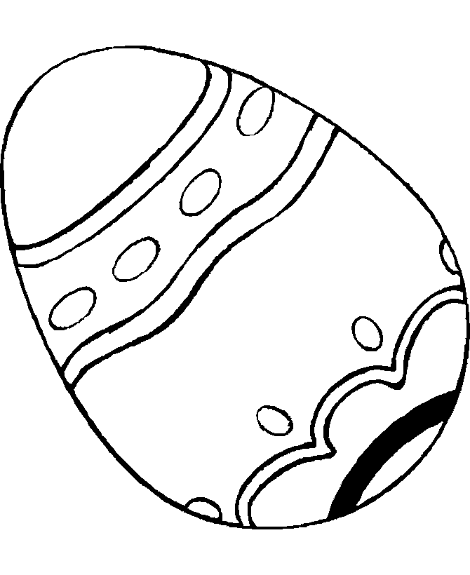 Plain Easter Egg Coloring Pages