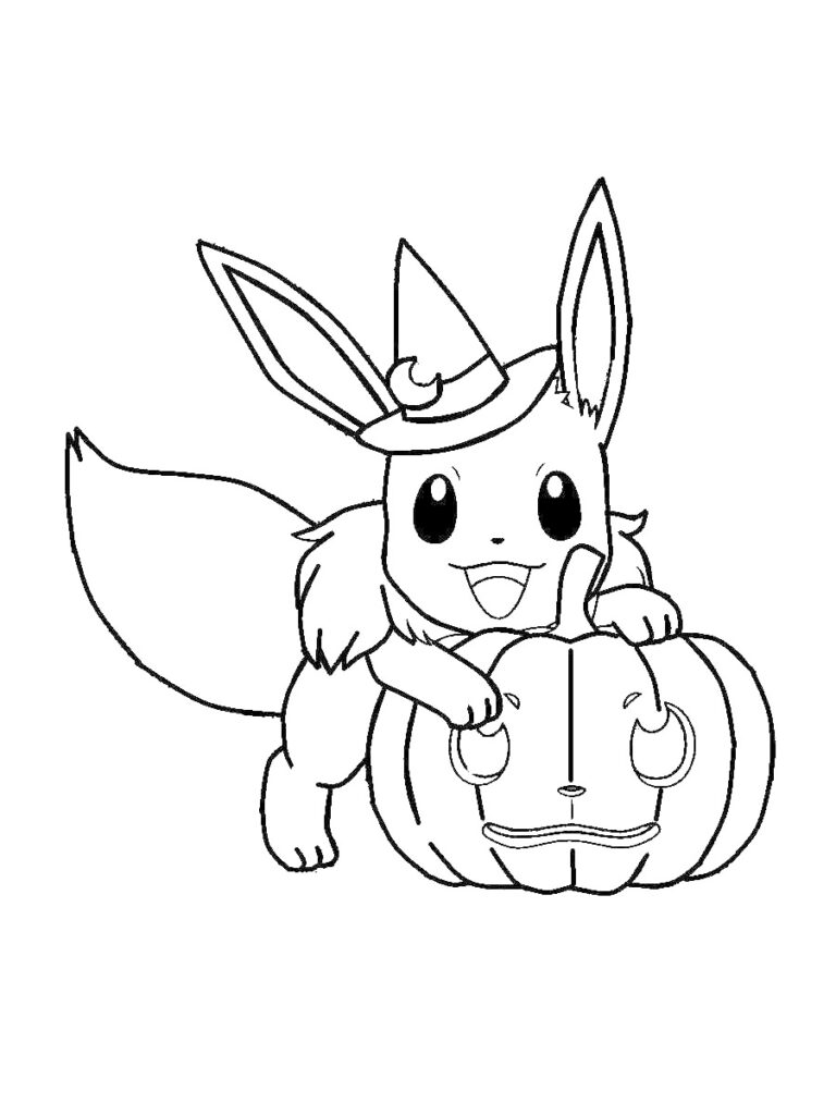 Pokemon Halloween Coloring Page