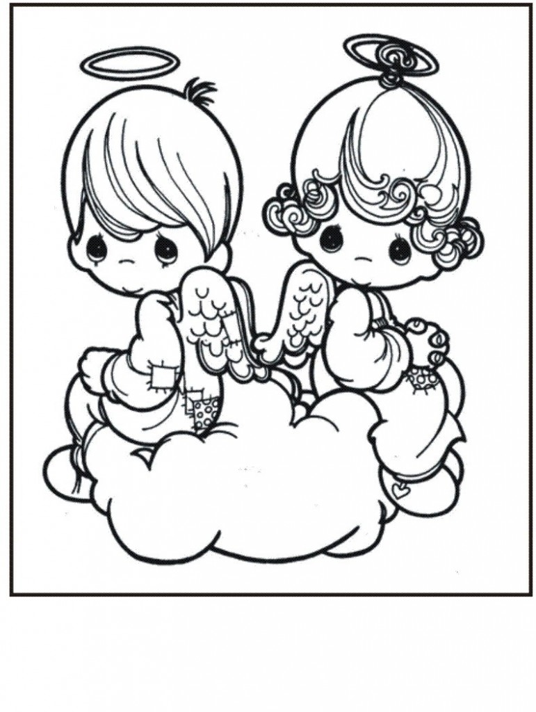 Precious Moments Angels Coloring Pages